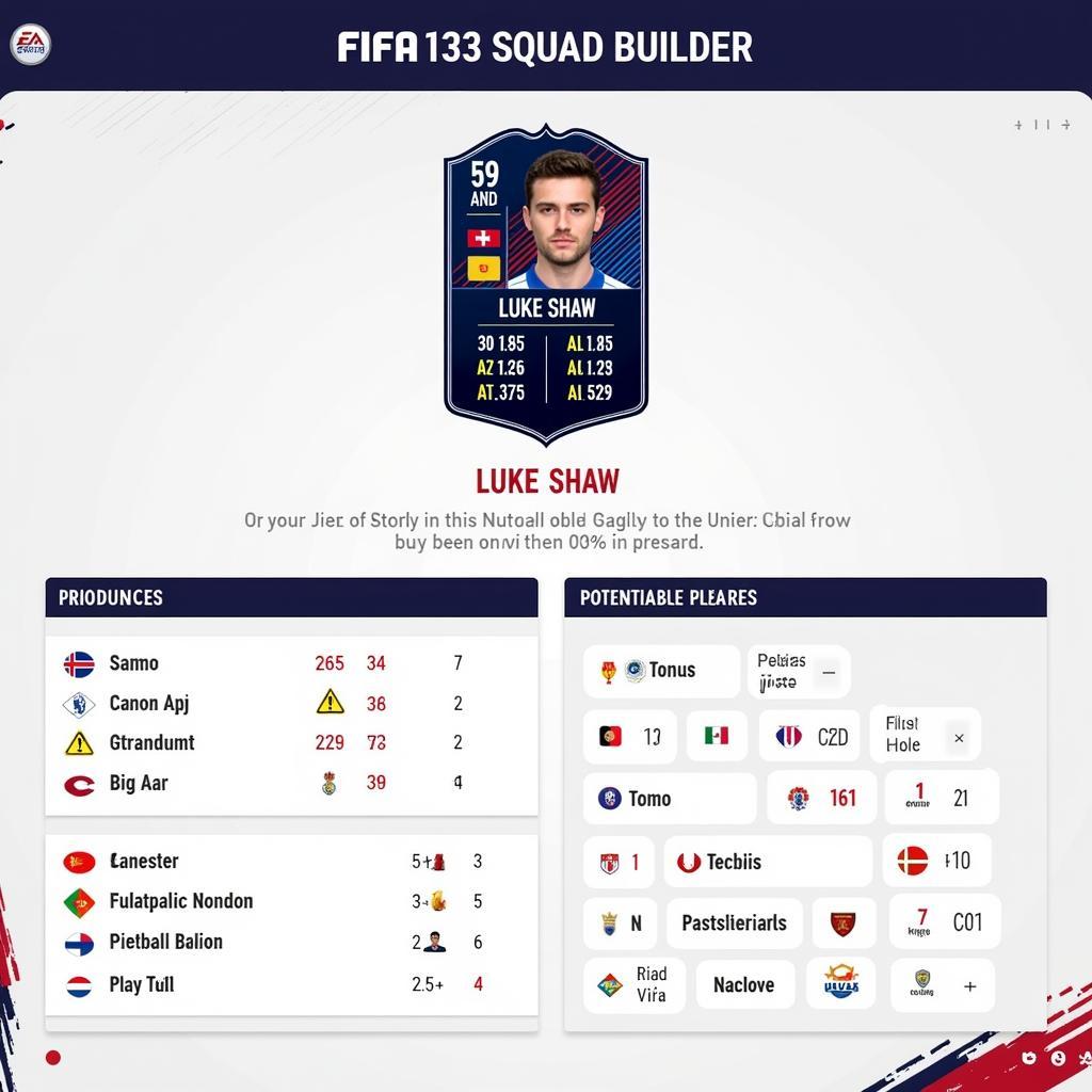 Luke Shaw in FIFA 23 Squad Builder