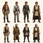 Various Luke Skywalker Minecraft Skins