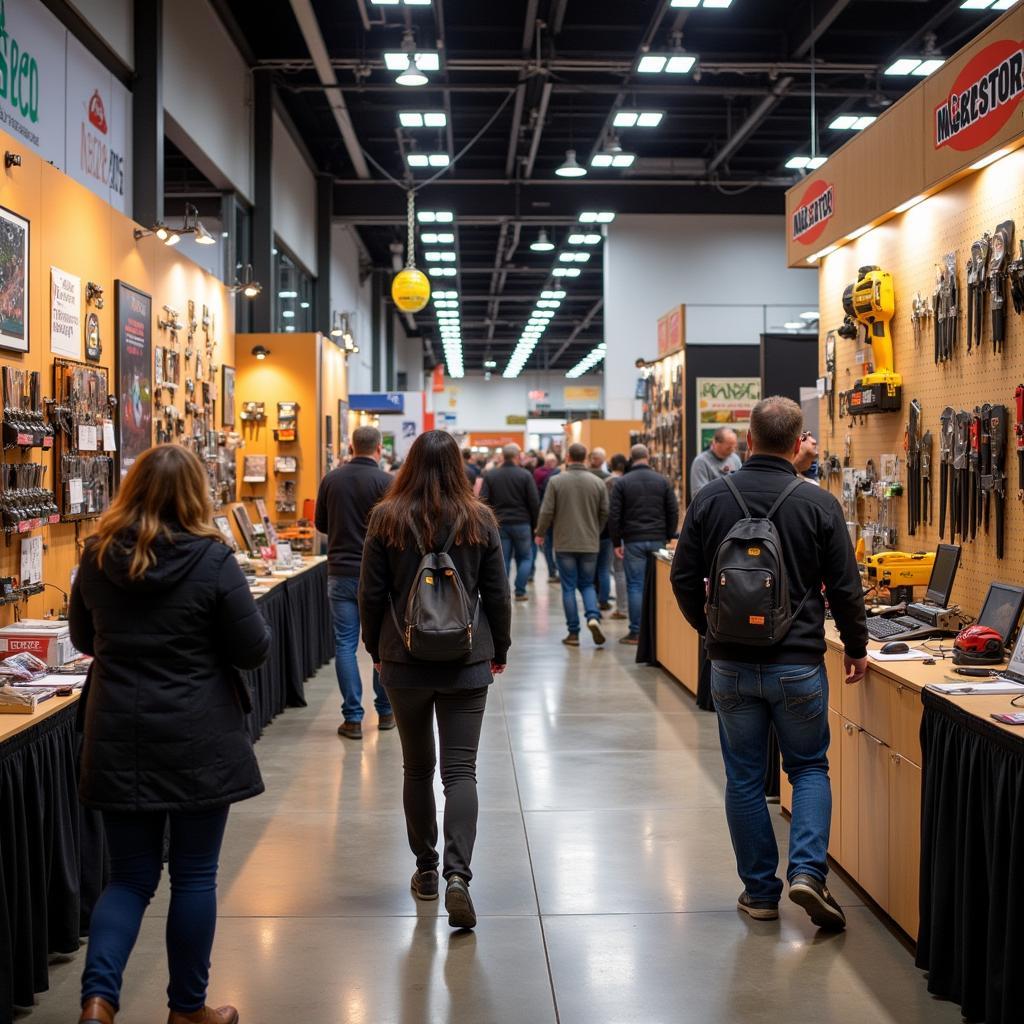 Attendees Browsing Products at Mac Tools Tool Fair