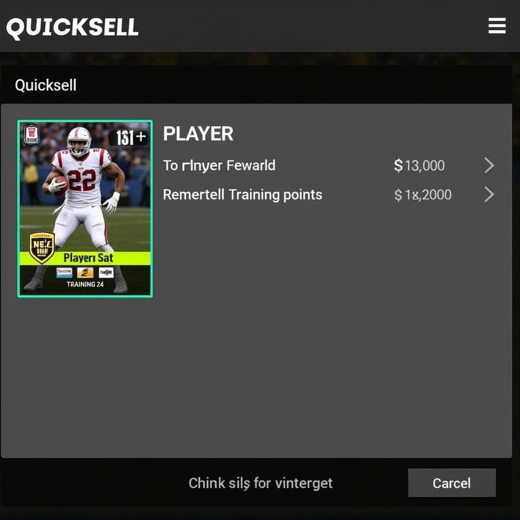 Madden 24 Quicksell Menu