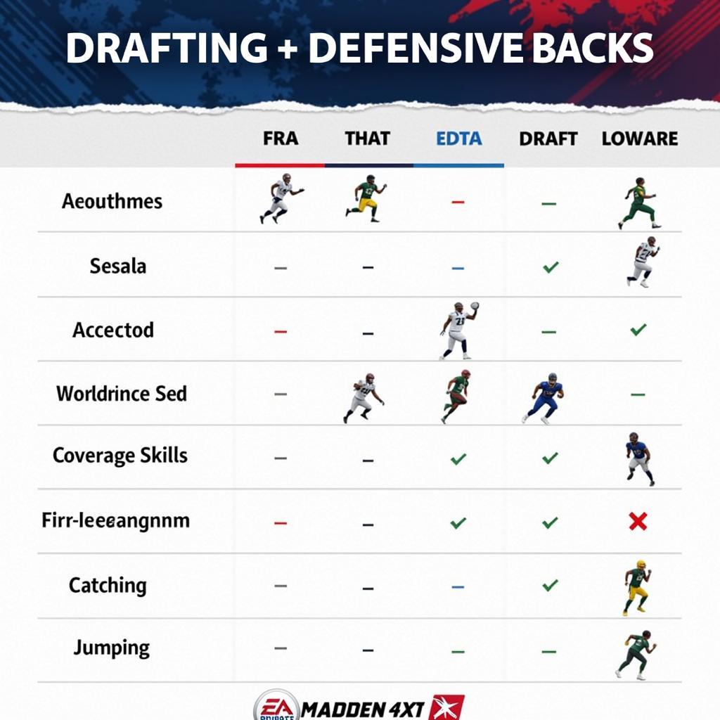 Madden DB Attributes Chart