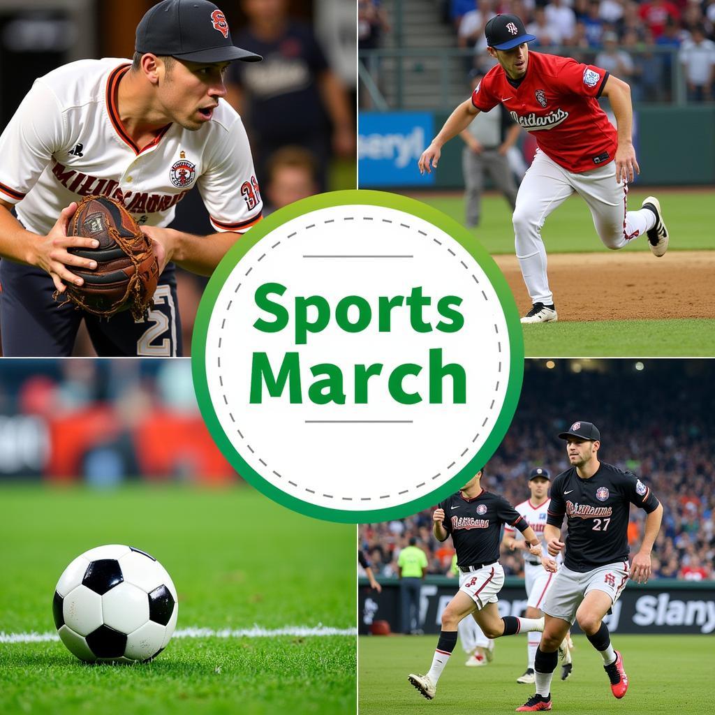 Sports events taking place in March