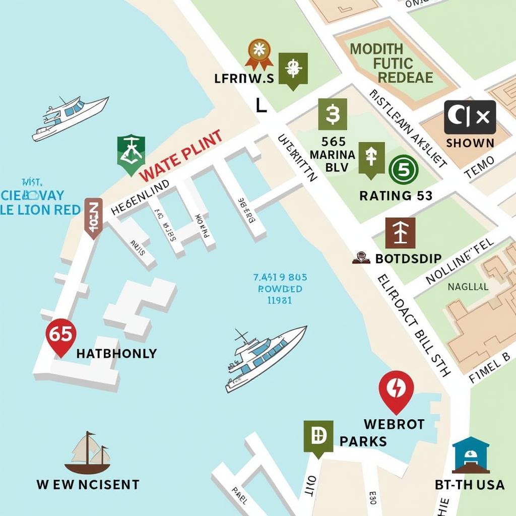 Detailed Map of Marina District with Points of Interest