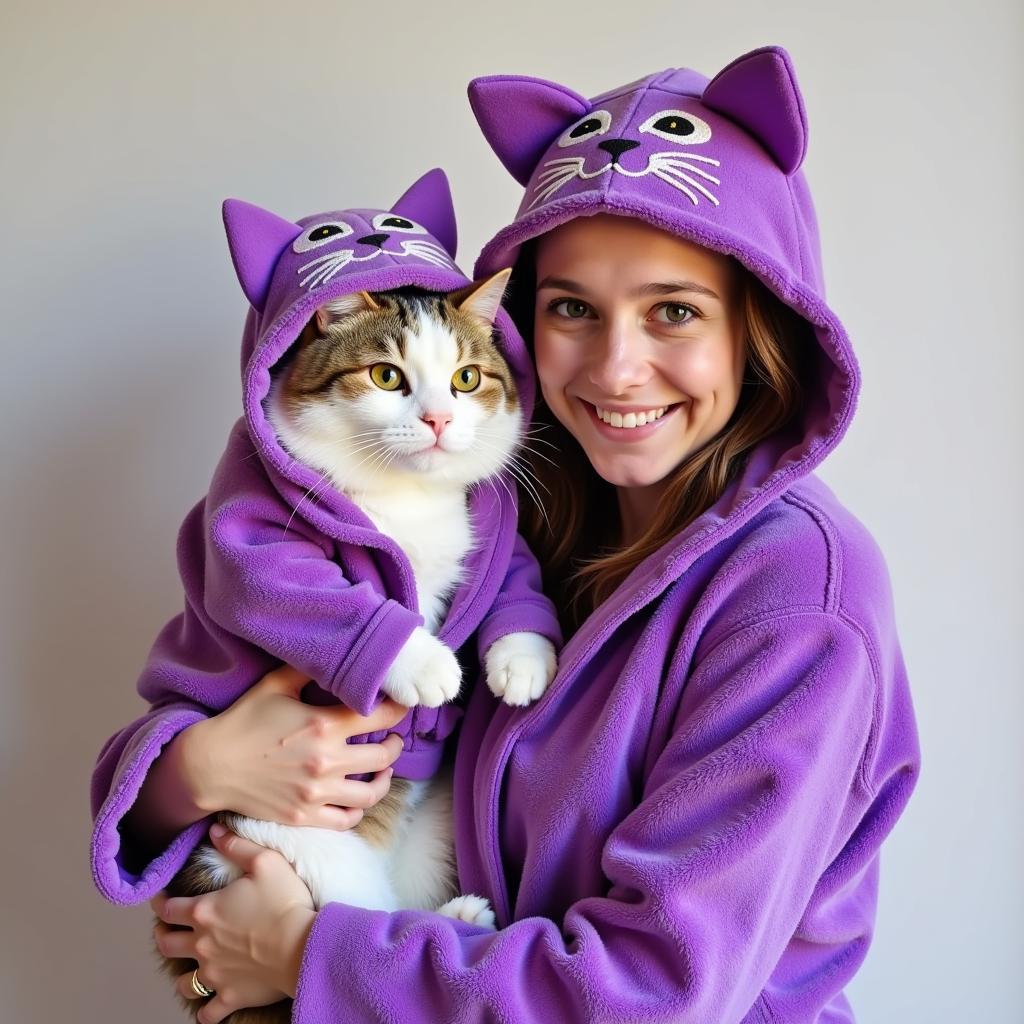 Matching Human and Cat Robes