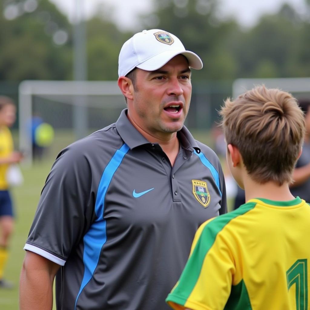 Matt Nocita sharing his expertise and passion for soccer with young athletes