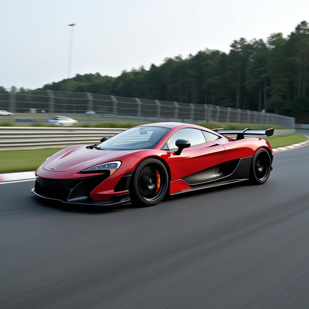 McLaren F1 driving on a track