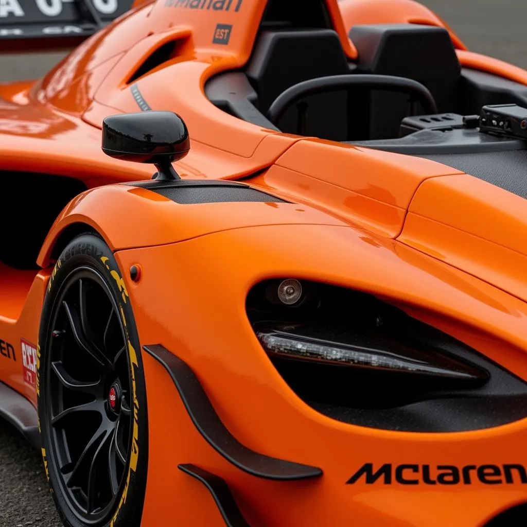 McLaren F1 car in iconic papaya orange