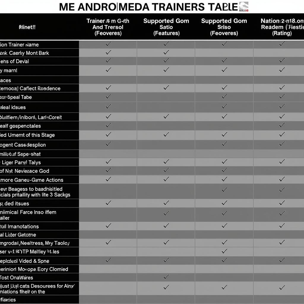 Me Andromeda Trainer Comparison