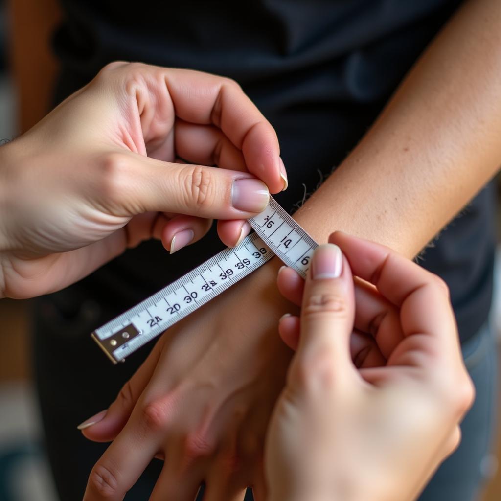 Measuring Wrist for Bracelet Size