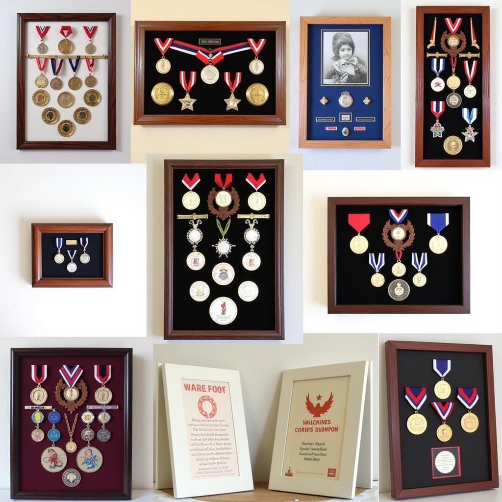 Different types of medallion display frames