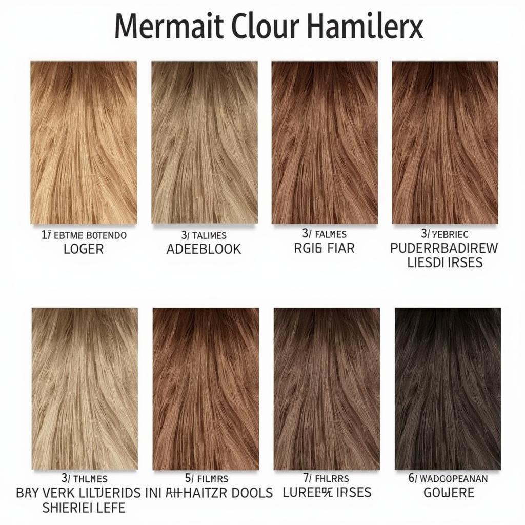 Mermaid Brown Hair Color Chart