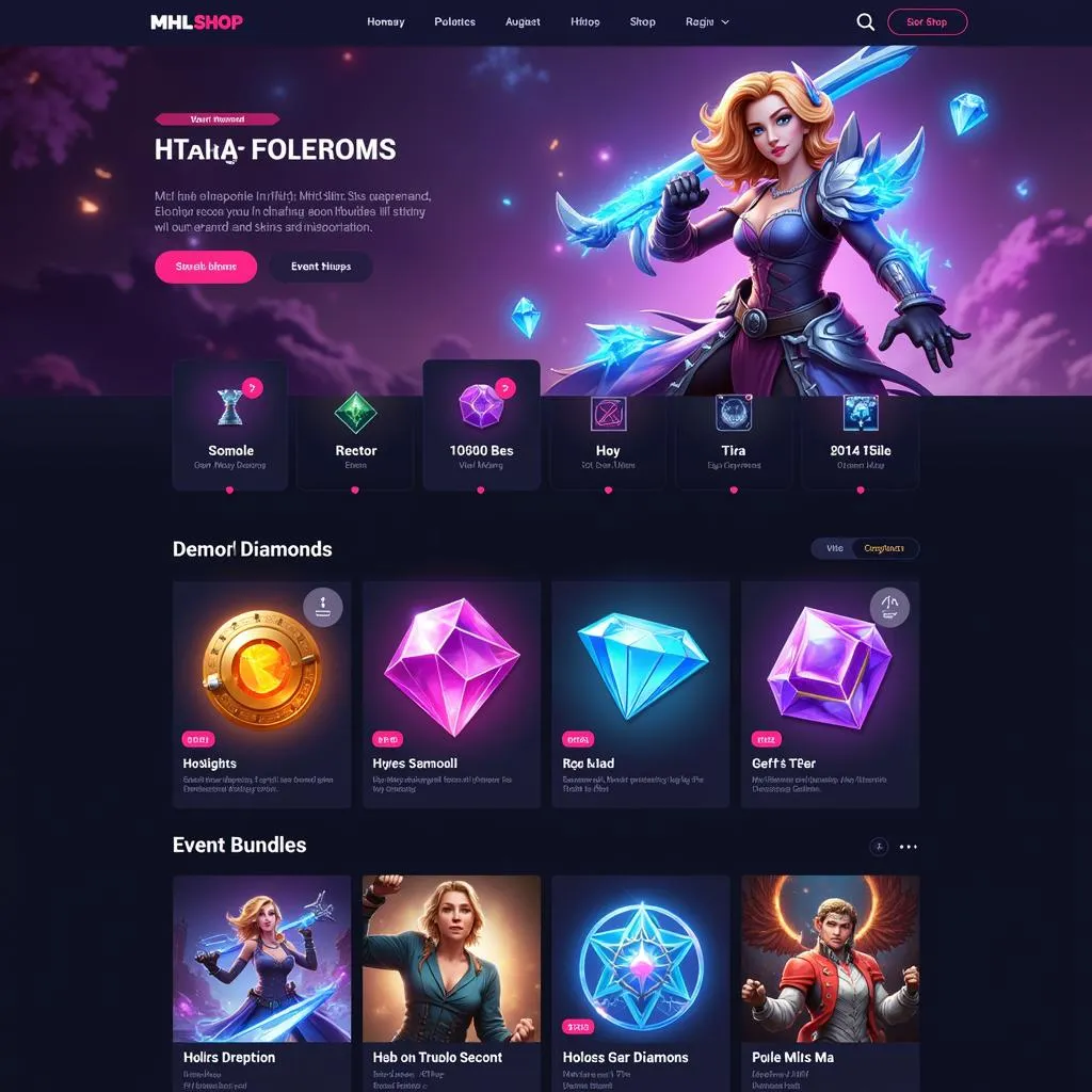 Mobile Legends MHL Shop Homepage