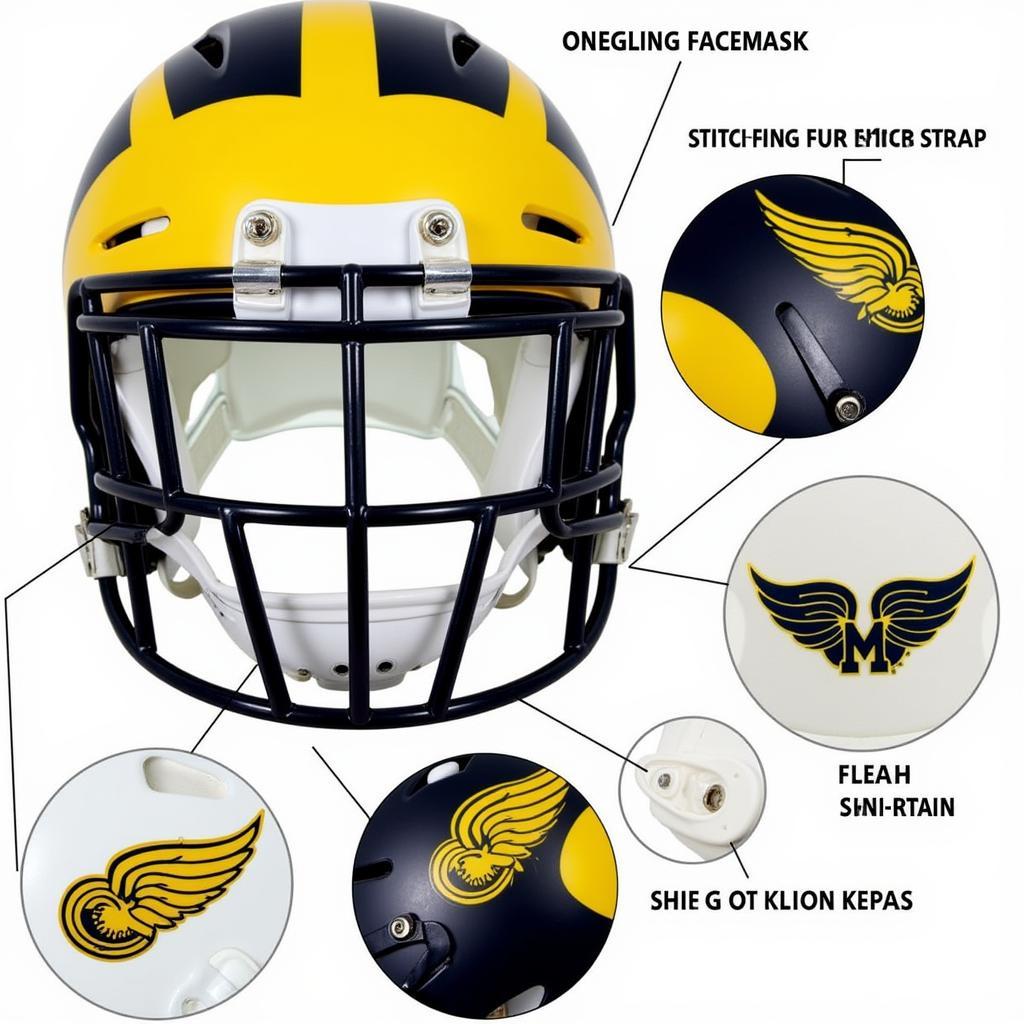 Close-up of Michigan Helmet Details