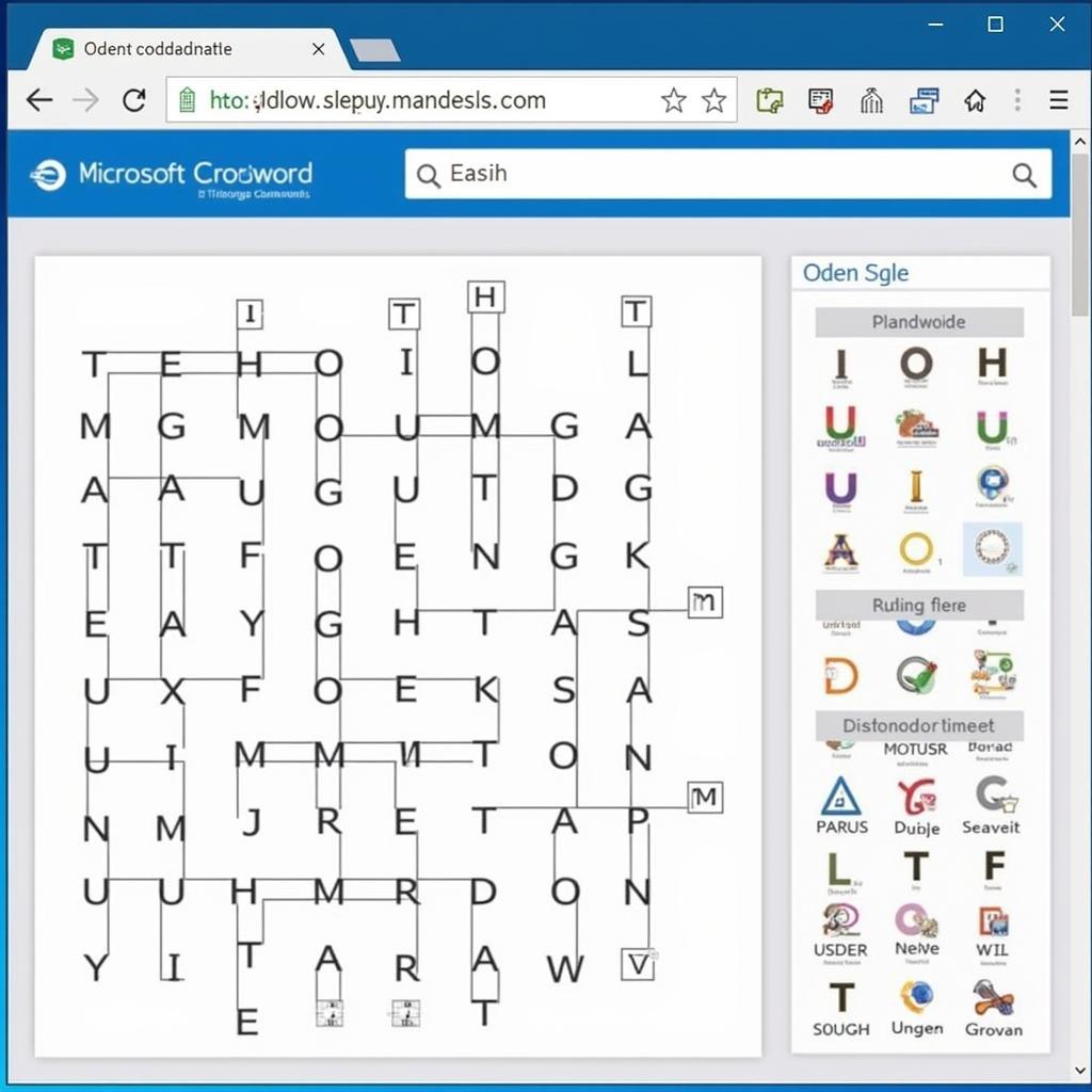 Microsoft Edge Crossword App