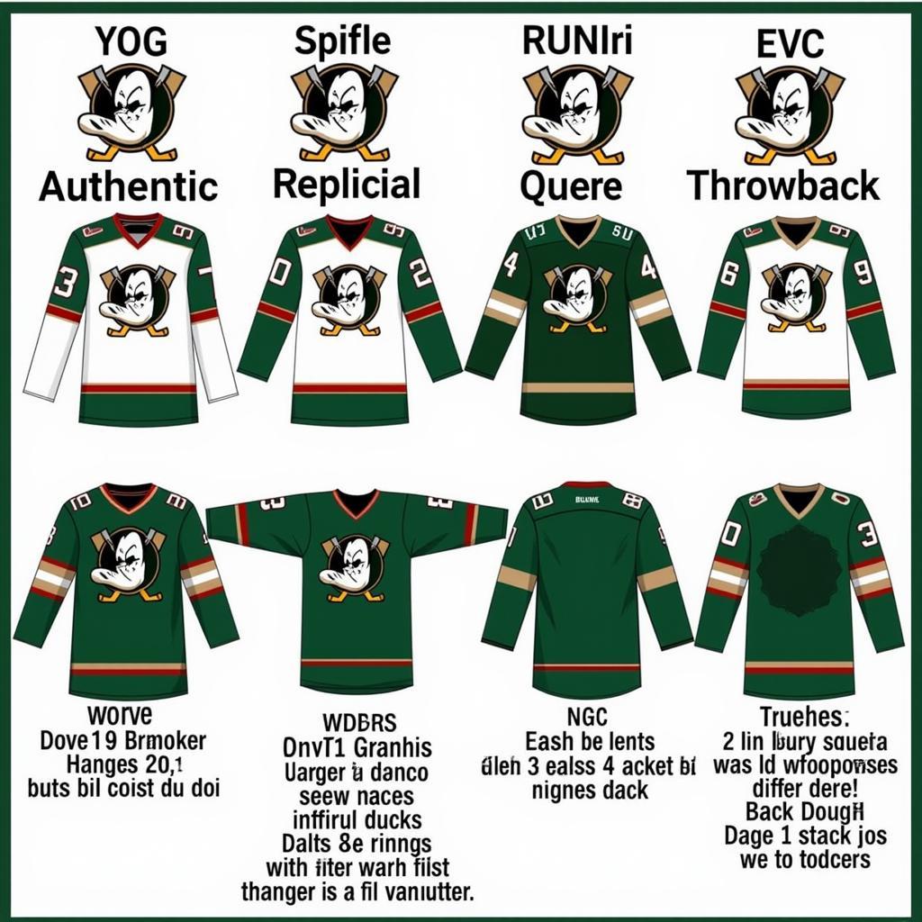 Different Types of Mighty Ducks Jerseys