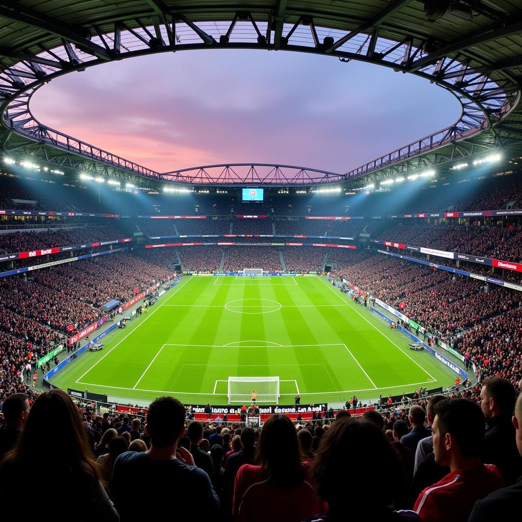 AC Milan and Inter Milan fans in San Siro stadium