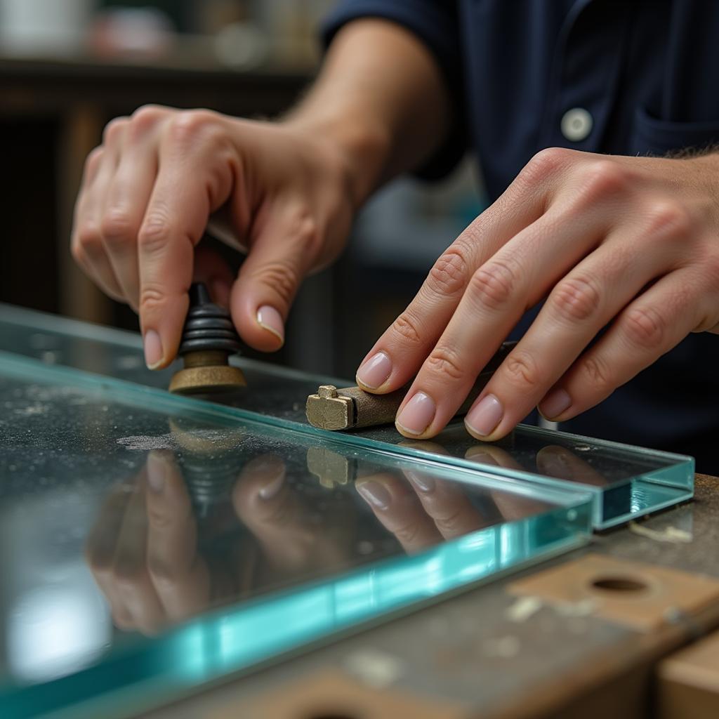 Creating Mirrored Edges on Glass