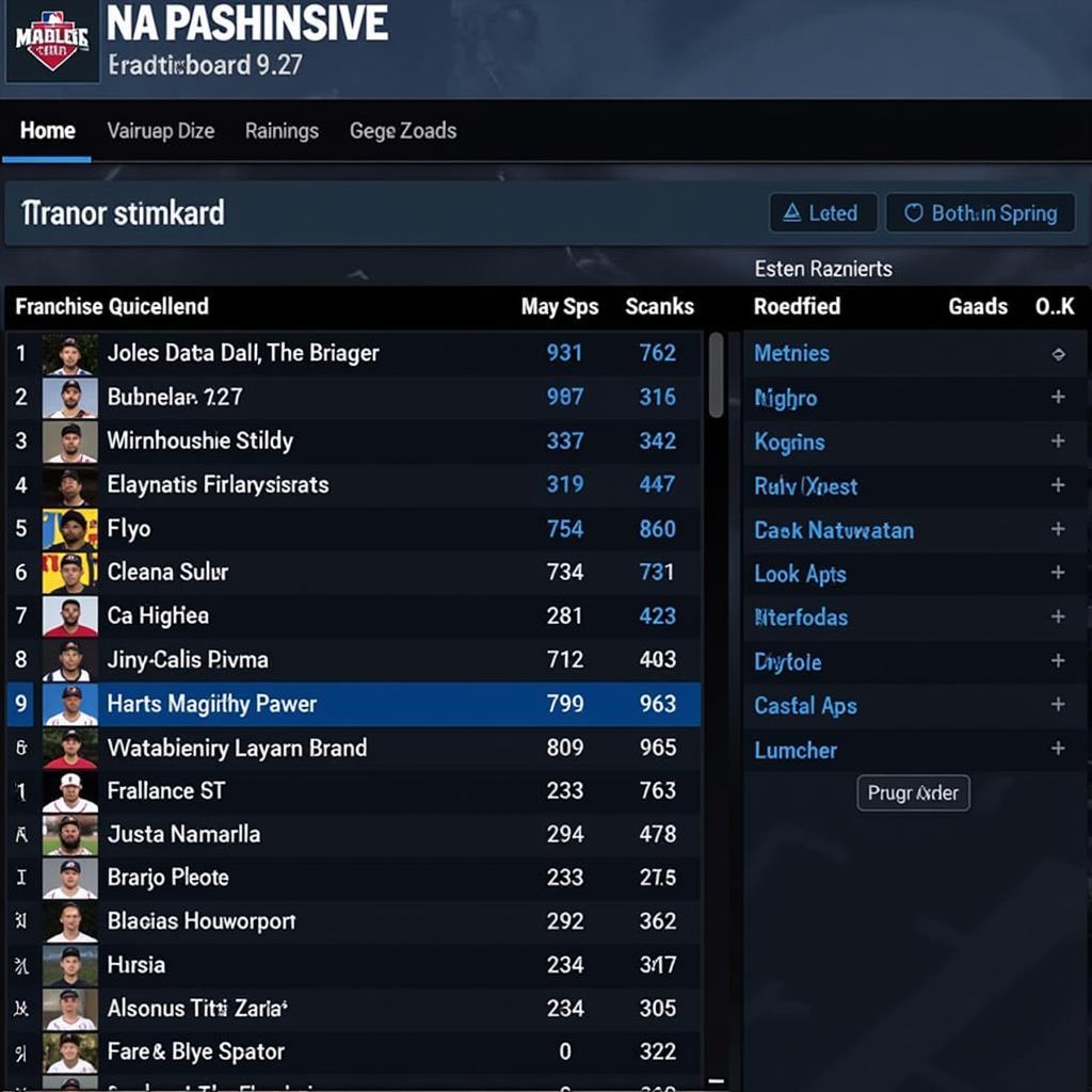 MLB The Show Online Franchise Leaderboard