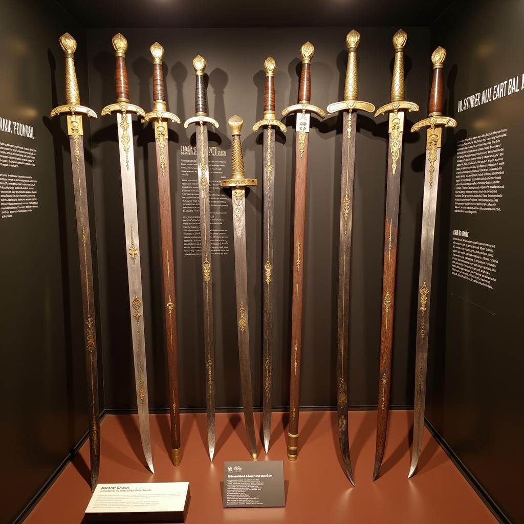 Modern Display of Antique Broadswords