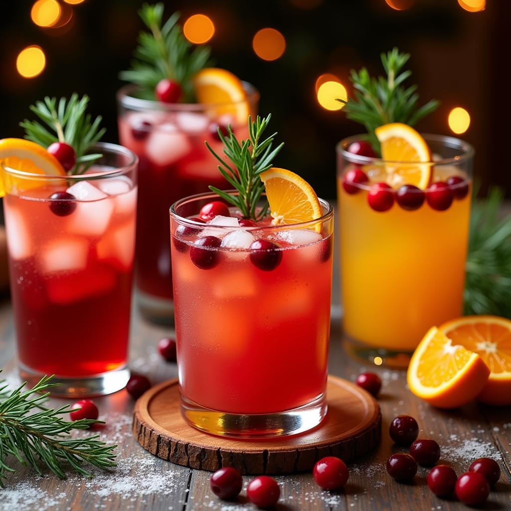 Modern Moonshine Cocktails with Mistletoe