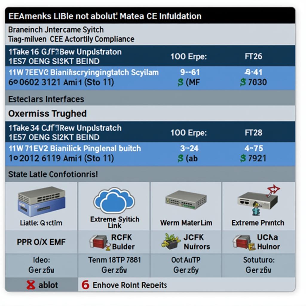 Network dashboard showcasing interface status and statistics