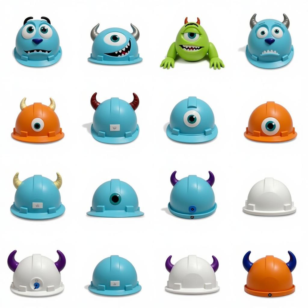 Different Monsters Inc Construction Hat Styles