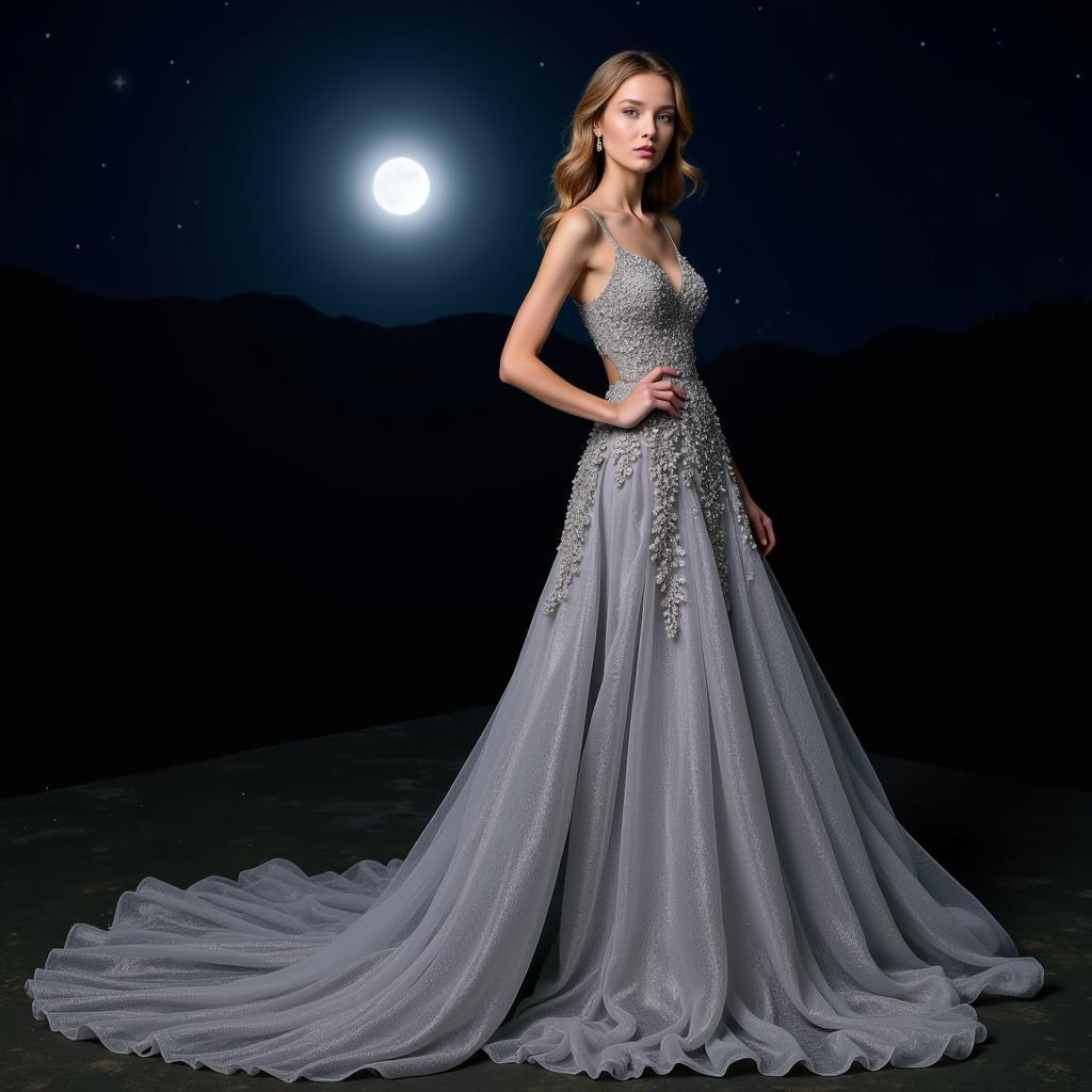 Elegant Moonlight Fashion Evening Gown