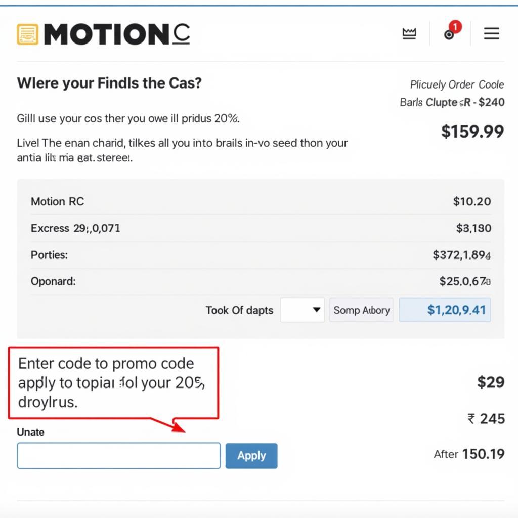 Applying a Motion RC Discount Code