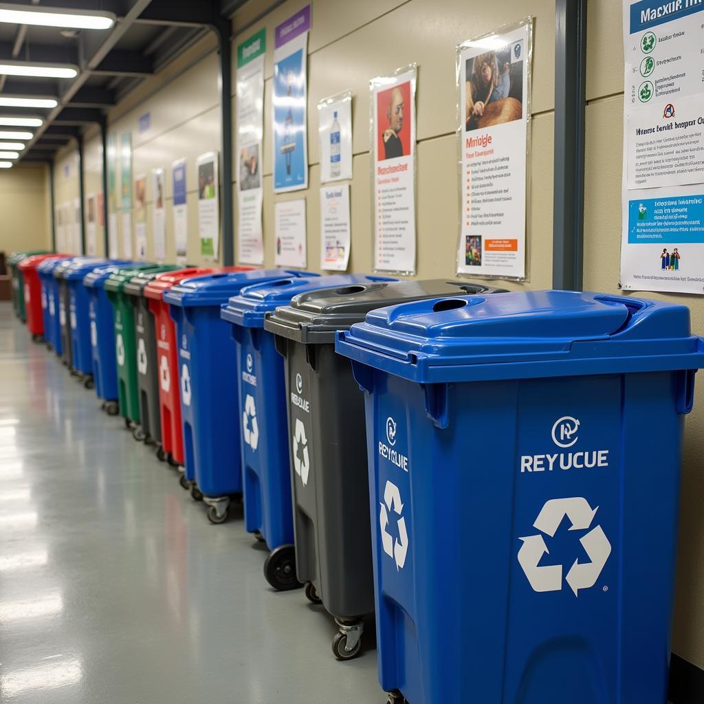 Recycling bins at Mount Hope Convenience Center