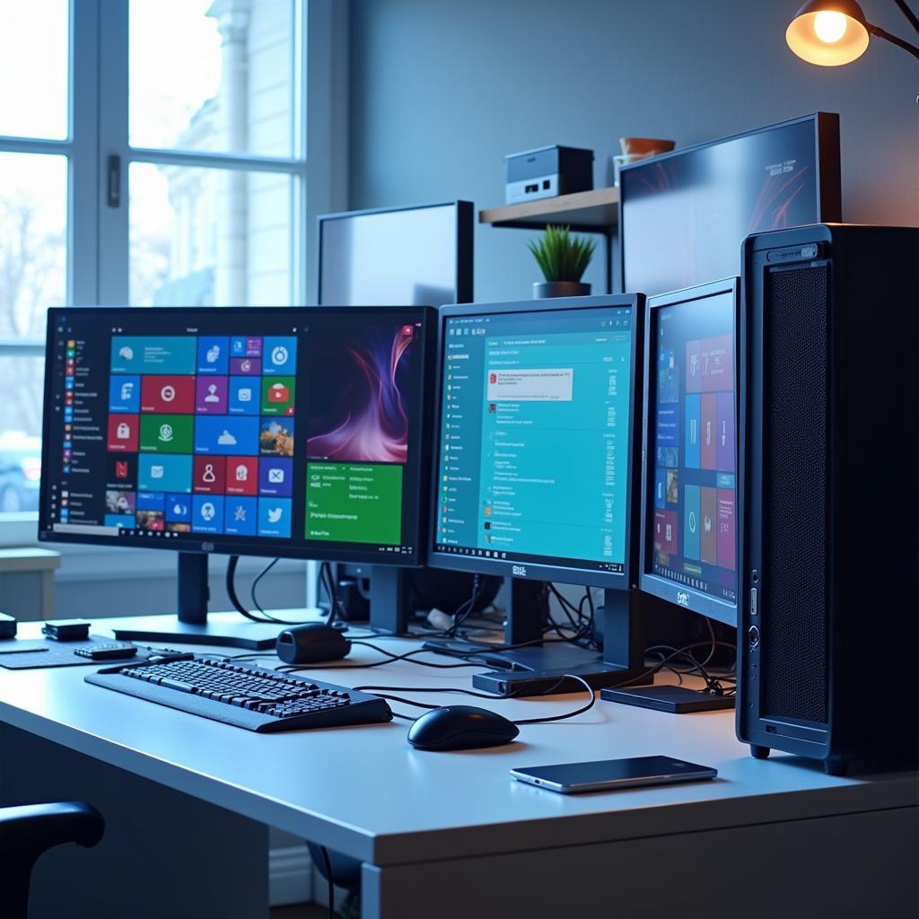 Multiple Monitor Setup Powered by Intel Graphics