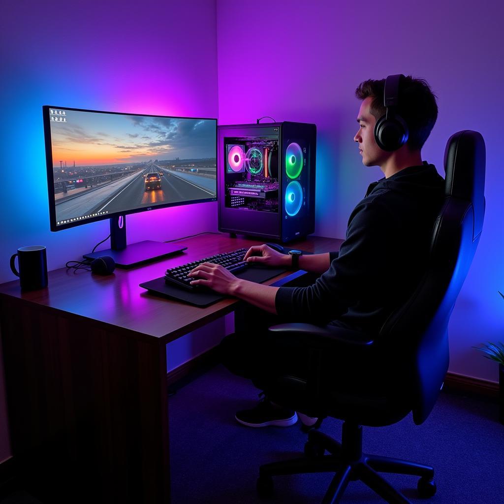 Nathan Ulke's gaming setup