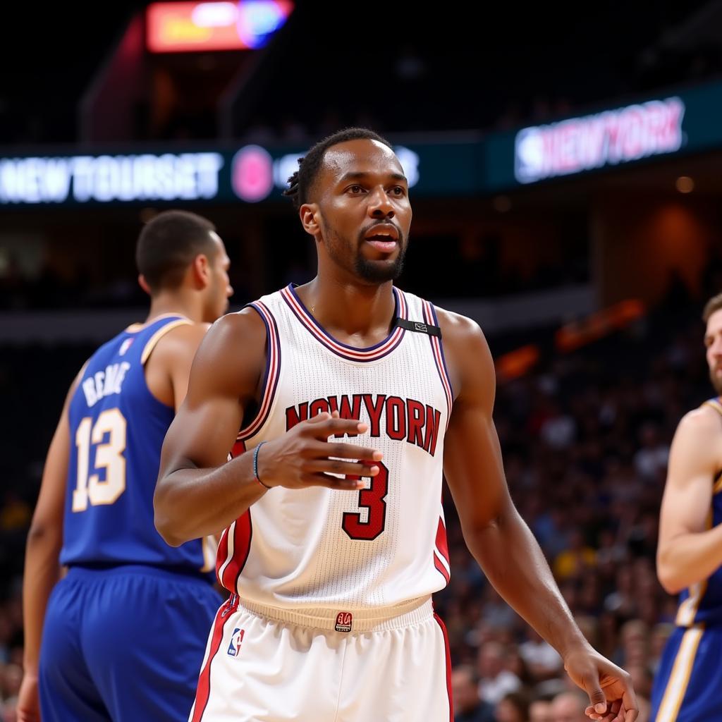 NBA Point Guard Directing Play