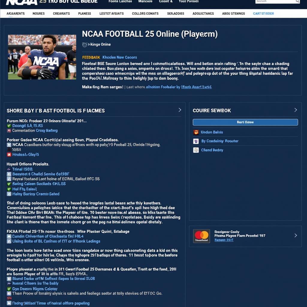 NCAA Football 25 Online Forum