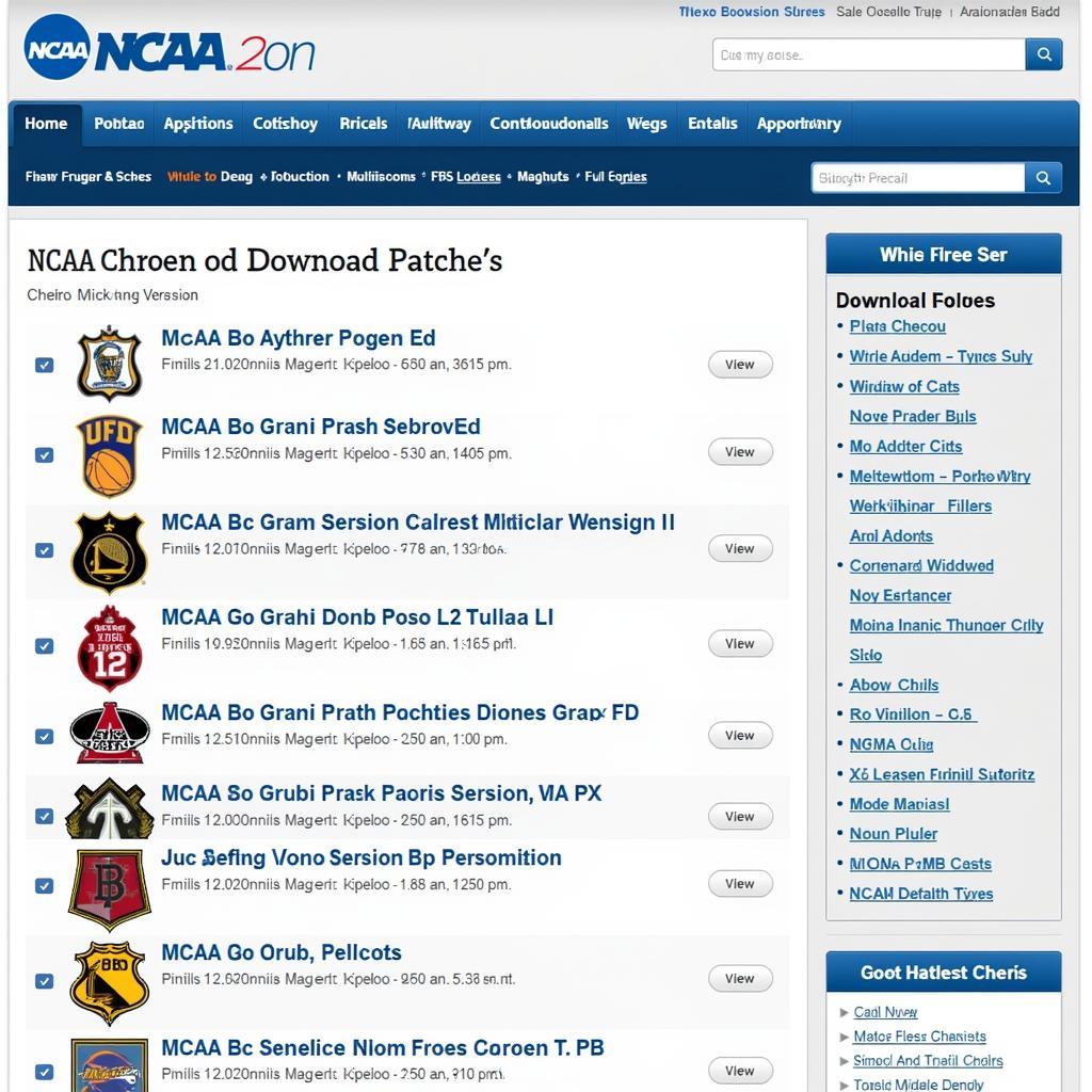 NCAA Patch Download Page