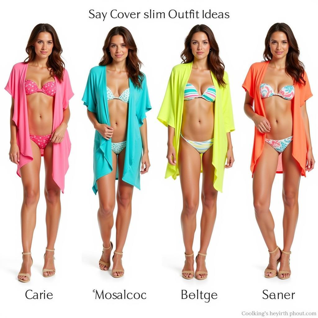 Outfit ideas featuring neon swim cover ups.