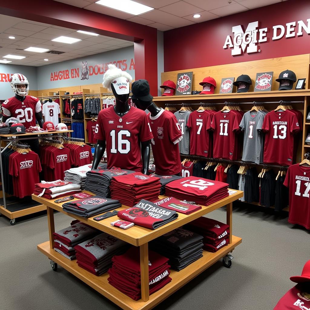 New Mexico State Football Apparel Display