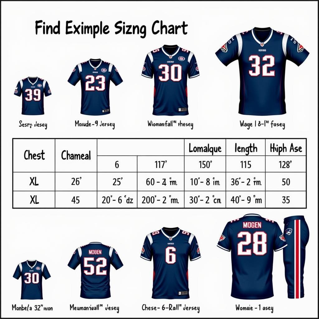 NFL Jersey Sizing Chart