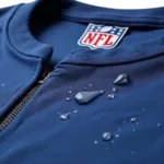 Close-up of NFL undershirt fabric showing its moisture-wicking properties