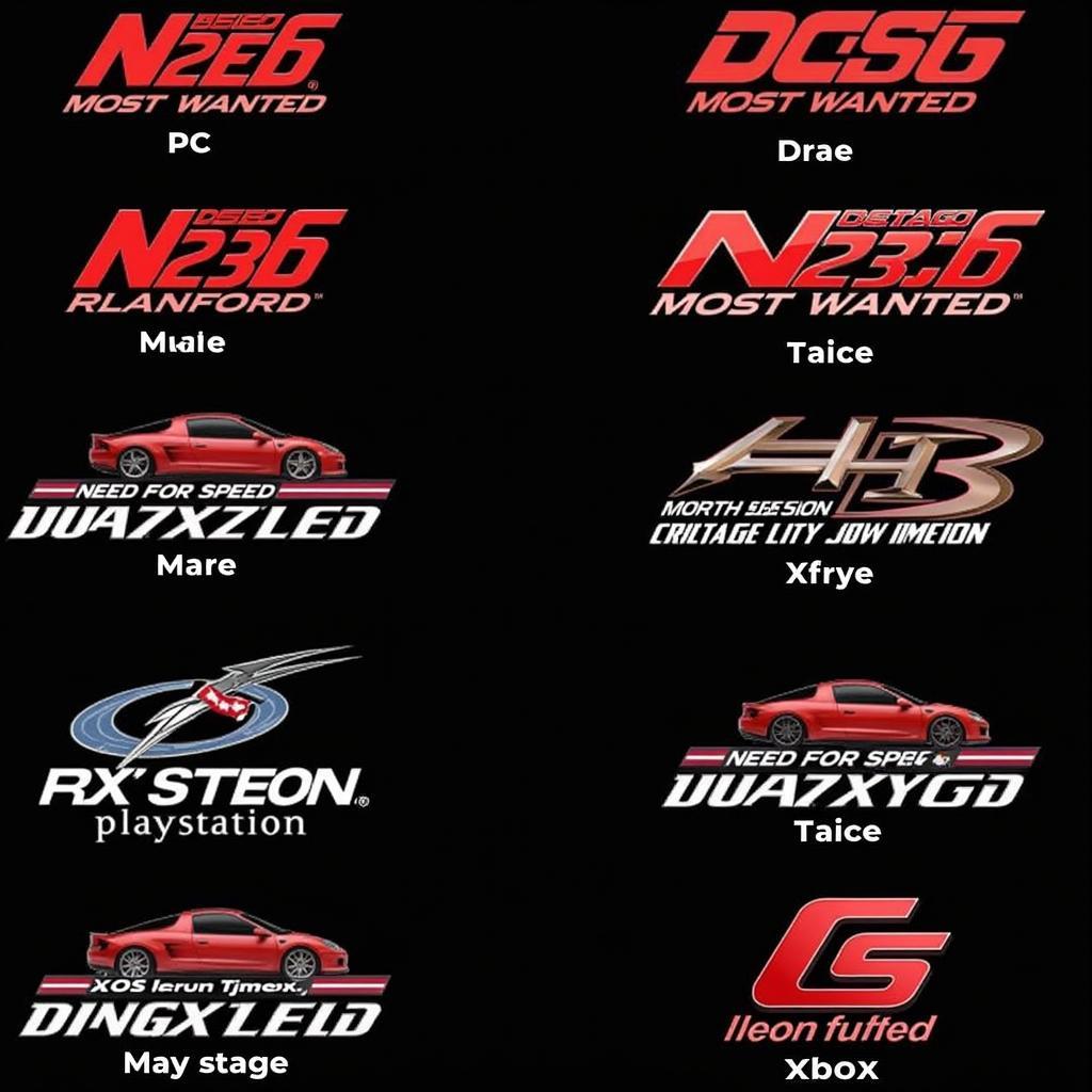 Need for Speed Most Wanted Logo Variations Across Different Platforms