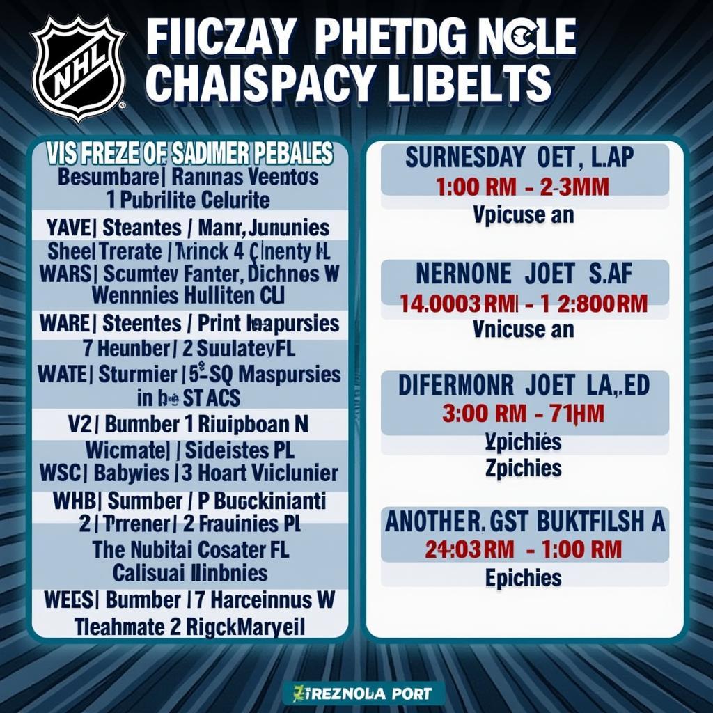 NHL Roster Freeze Dates