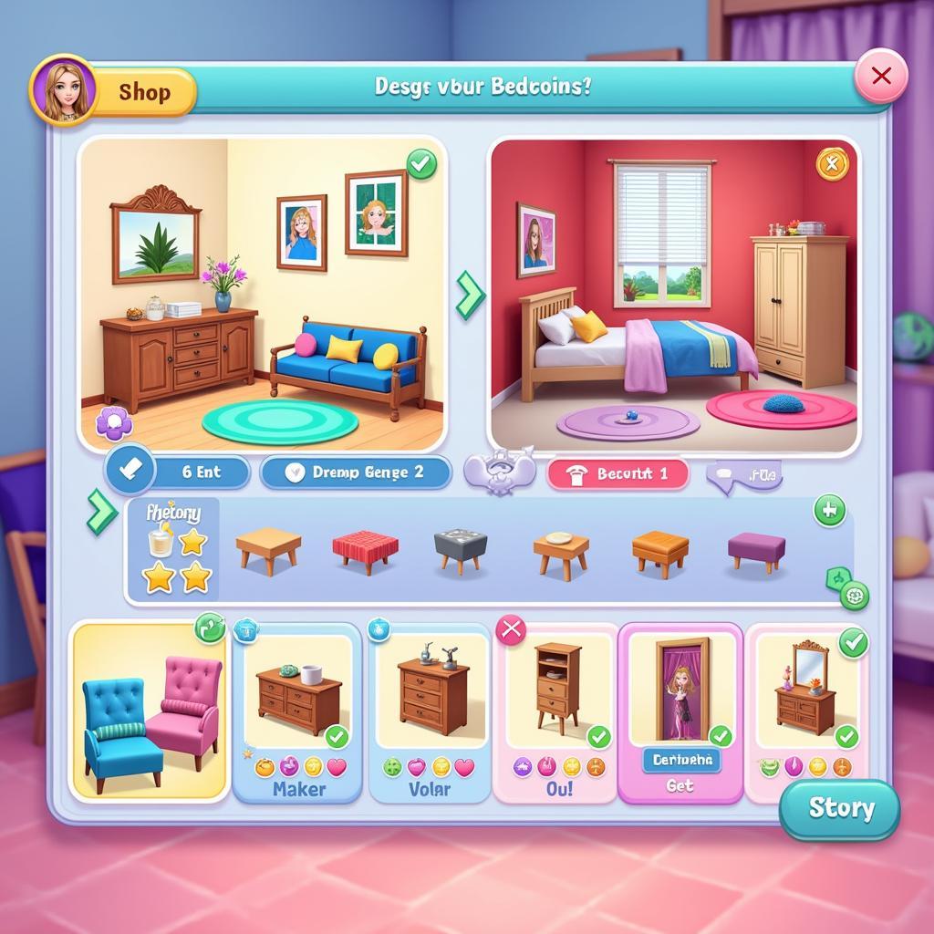 Gameplay Screenshot of a Popular "Nice in My Room" Mobile Game