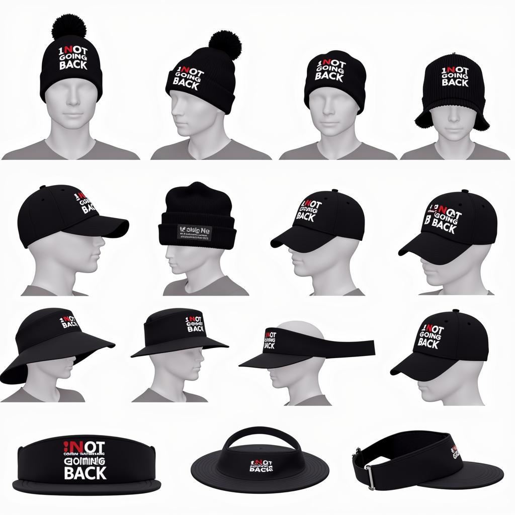 Different Styles of "Not Going Back" Hats