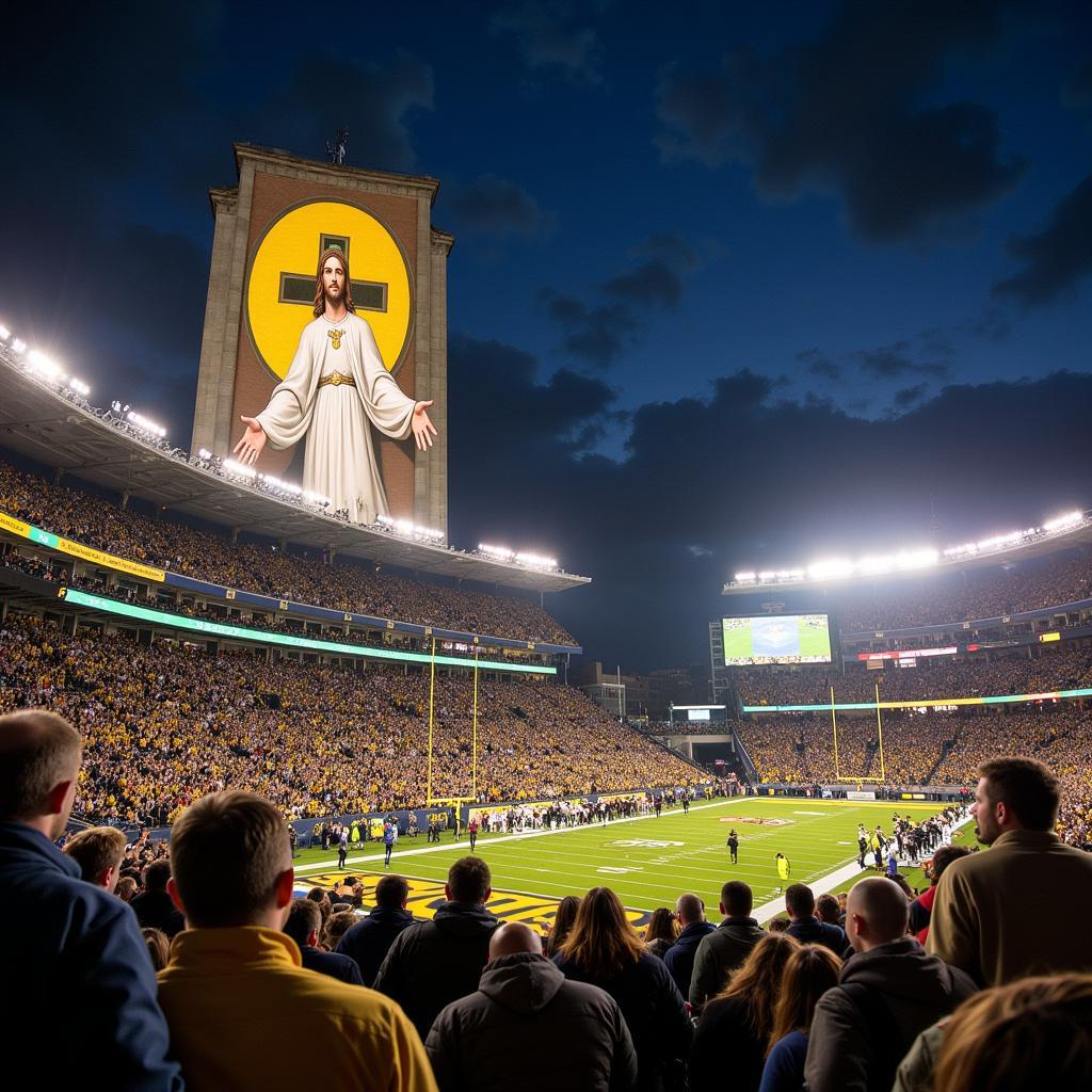 Notre Dame Touchdown Jesus Celebration