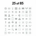 Visual representation of the ratio 25 of 85