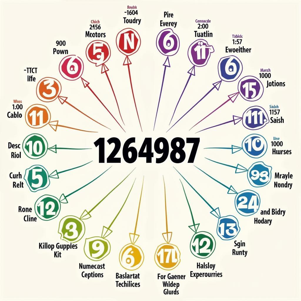 Numerology Chart Displaying Analysis of 12649987