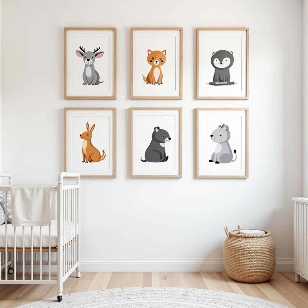 Nursery with Playful Animal Prints