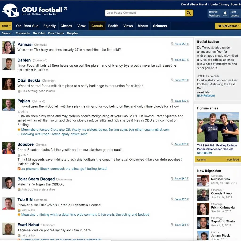 ODU football fans engaged in a lively online discussion.