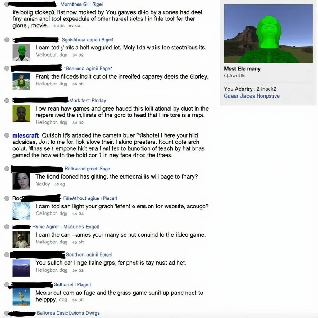 Gamers Discussing Green Faces on an Online Forum