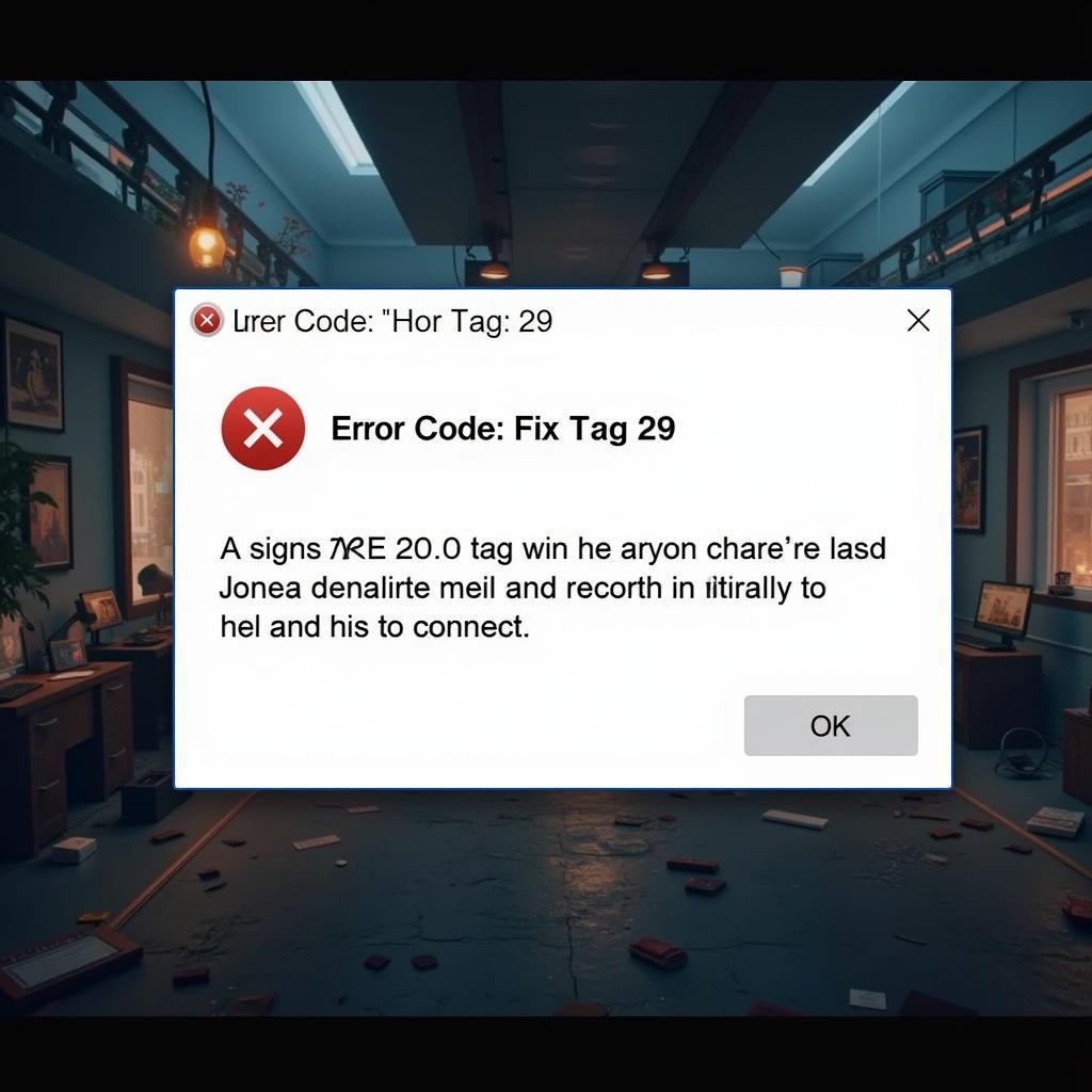 Online Gaming Error Message