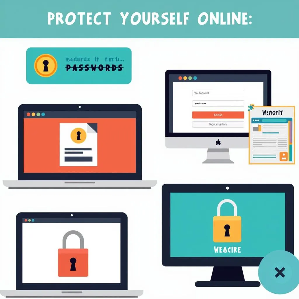 Image illustrating online security measures